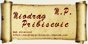 Miodrag Pribišević vizit kartica